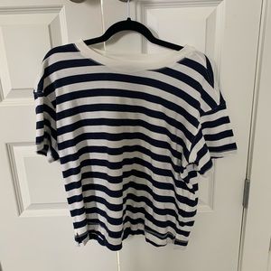 Old navy short sleeve boxy striped tee size M